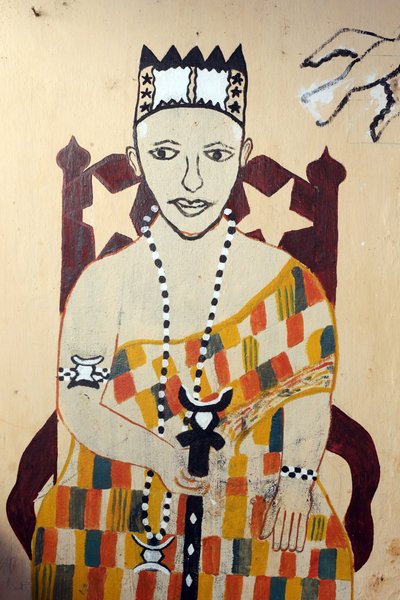 Voodoo veggmaleri på et kloster. Togoville, Togo av Unbekannt