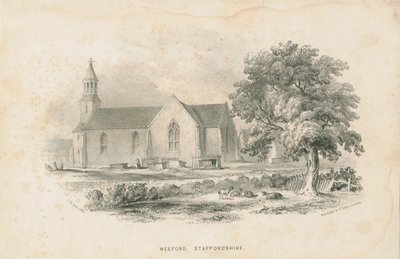 Weeford Church: litografi, 1841 av Unbekannt