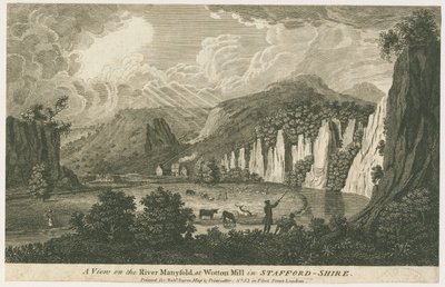 Wetton - Manifold Valley: etsning og [1800-tallet] av Unbekannt