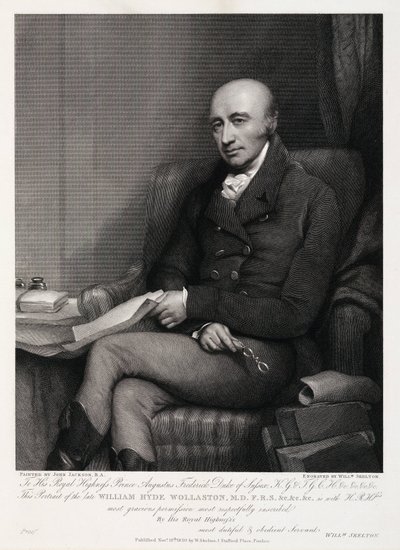William Hyde Wollaston , engelsk kjemiker og metallurg, ca 1810-tallet av Unbekannt