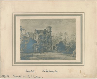 Wolverhampton - Dunstall Hall: fotografi av et vannfargemaleri, og [c 1860] av Unbekannt