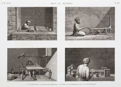 Ull og kamgarn, veving, veving, Egypt, ca 1798 av Unbekannt