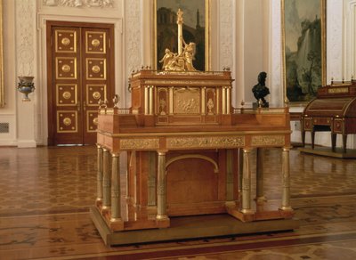 Skrivebord med lite skap, av David Roentgen (1743-1807), Neuwied av Unbekannt