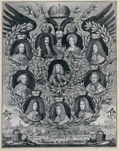 Joseph I med foreldre og velgere av Unbekannter Stecher