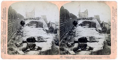 Slaget ved Tientsin, Boxer Rebellion, Kina, 1900 1901. av Underwood and Underwood