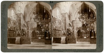 Church of the Armenian Christians, Jerusalem, Palestina, 1897. av Underwood and Underwood