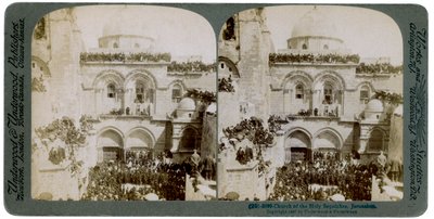 Den hellige gravs kirke, Jerusalem, Palestina, 1897. av Underwood and Underwood
