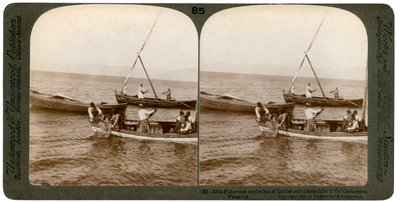 Fiskere ved Genesaretsjøen, Palestina, 1900. av Underwood and Underwood