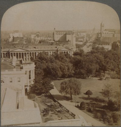 Fra marinedepartementet ... forbi Det hvite hus og finansdepartementet, til Capitol, Washington, U.S.A., 1902. av Underwood and Underwood