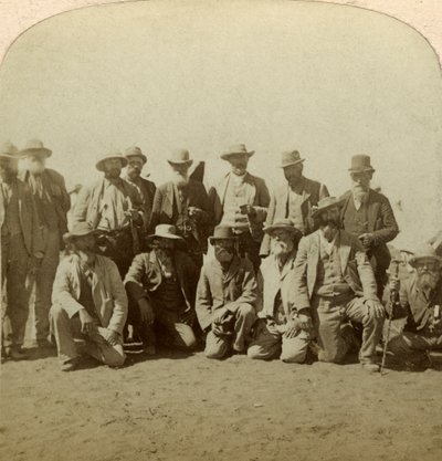 General Cronjes hovedkommandører etter overgivelsen, Sør-Afrika, Boer War, 1900. av Underwood and Underwood
