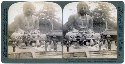 Stor bronse Buddha, Kamakura, Japan, 1904 av Underwood and Underwood