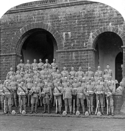 H Company, Royal Warwickshire Regiment, Belgaum, India, 1900-tallet. av Underwood and Underwood