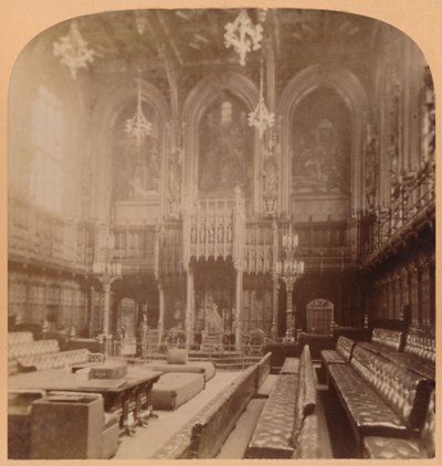 House of Lords, Houses of Parliament, London, England, 1900. av Underwood and Underwood