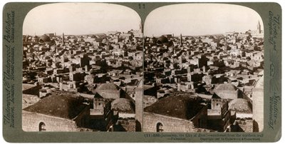 Jerusalem, sett fra den nordlige muren, Palestina, 1897. av Underwood and Underwood