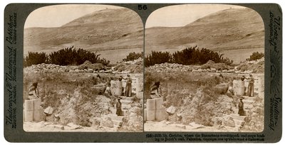 Mount Gerizim, hvor samaritanerne tilbad, Palestina, 1900. av Underwood and Underwood