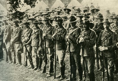 Soldater fra Australia, New Zealand, Canada og Sør-Afrika, 1914-1918, c1920. av Underwood and Underwood
