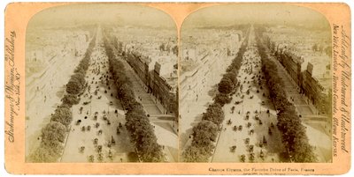 Champs Elysees, Paris, Frankrike, 1894. av Underwood and Underwood