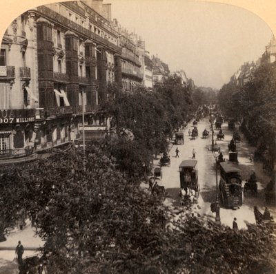 The Grand Boulevard, Paris, Frankrike, 1894. av Underwood and Underwood