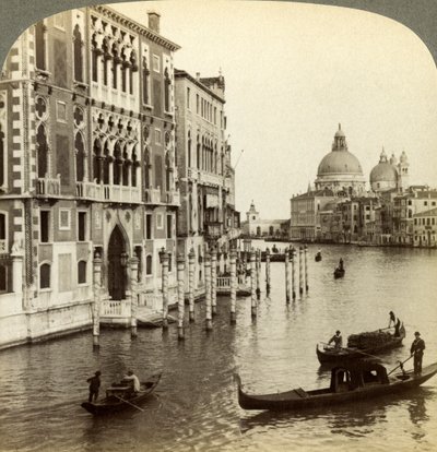 Canal Grande, Venezia, Italia. av Underwood and Underwood