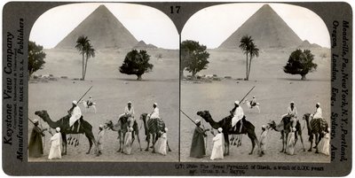 Den store pyramiden i Giza, Egypt, 1905. av Underwood and Underwood