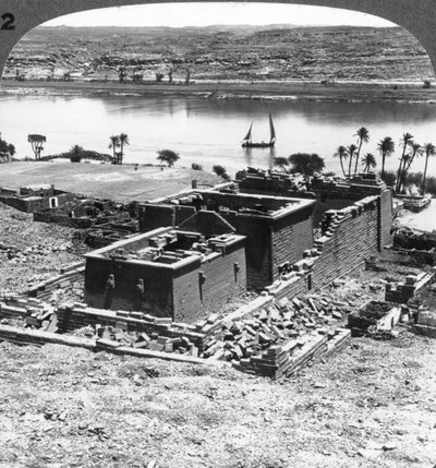 Det nubiske tempelet i Kalabsheh, Egypt, 1905. av Underwood and Underwood