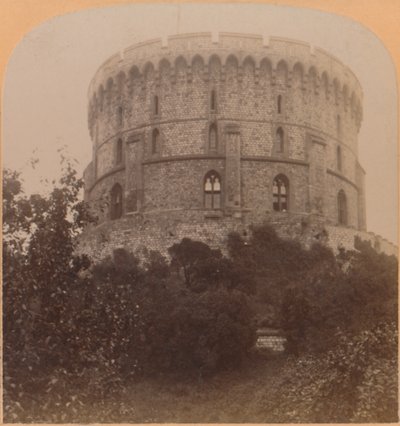 Det runde tårnet, Windsor, England - Castle-fengselet fra Edward III, til Charles II, 1900. av Underwood and Underwood