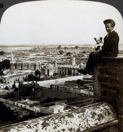 Utsikt over Cholula, Mexico. av Underwood and Underwood