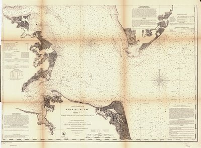 Chesapeake Bay. Ark 6, fra munningen av York River til innløpet til bukten. LOC 99447135 av United States Coast Survey