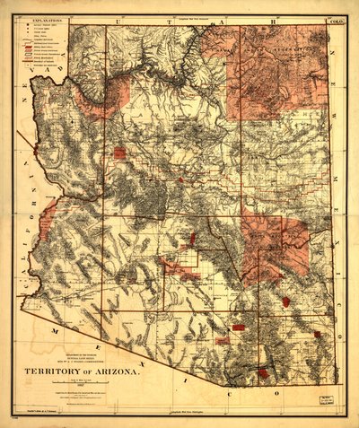 Arizonas territorium. av United States. General Land Office