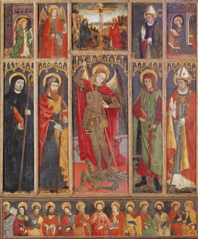 Altertavle av St. Michael (tempera på panel) av Unknown