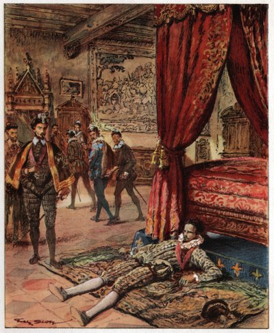 Attentatet på hertugen av Guise. Attentatet på Henry av Guise. av Unknown
