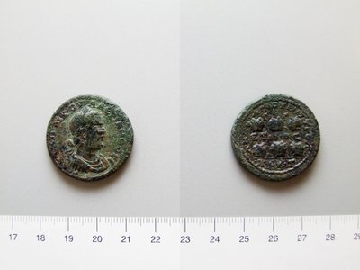 Mynt av Valerian, keiser av Roma; Gallienus, keiser av Roma fra Anazarbus av Unknown