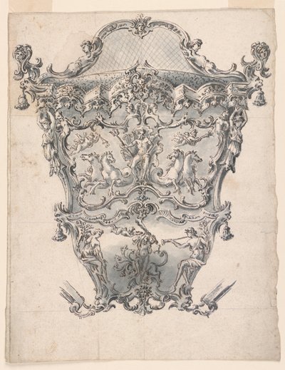 Design for et bakpanel til en buss av Unknown