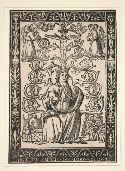 Bilde av den mirakuløse Madonna av Lonigo av Unknown