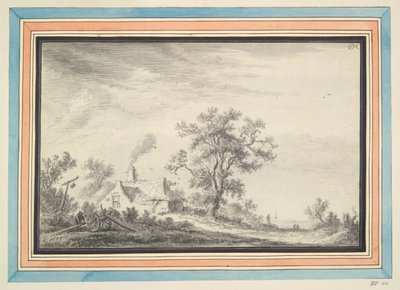 Gård i nærheten av et gammelt tre av Unknown