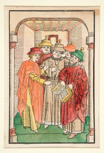 Five Jewish Scholars, illustrasjon fra The Soul Root Garden av Unknown