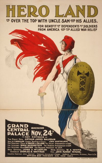 French Hero Land-plakat av Unknown