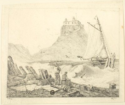 Havn med gammelt slott av Unknown
