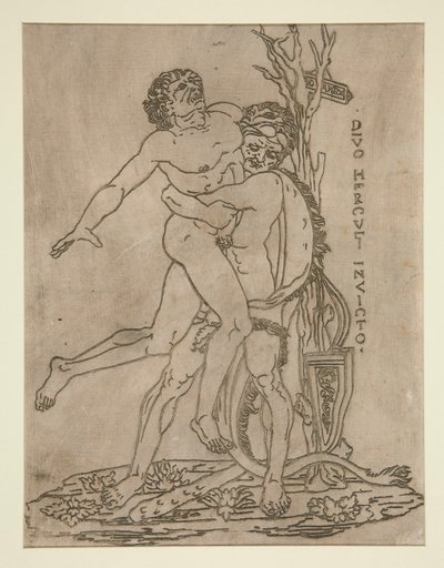 Hercules og Antaeus av Unknown