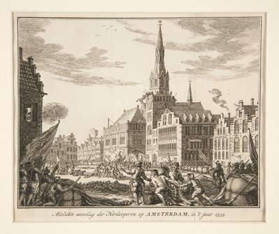 Mislykket angrep av Herdooperen på Amsterdam, i av Unknown