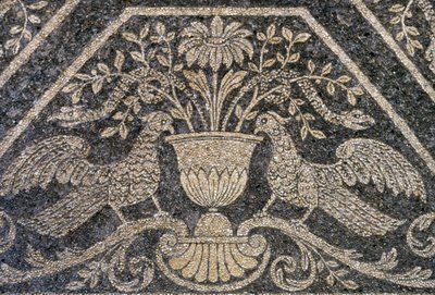 Mosaikk og veggdekorasjoner, Nymphaeum ved Villa Litta Visconti Borromeo Arese, Lainate, Lombardia, Italia av Unknown