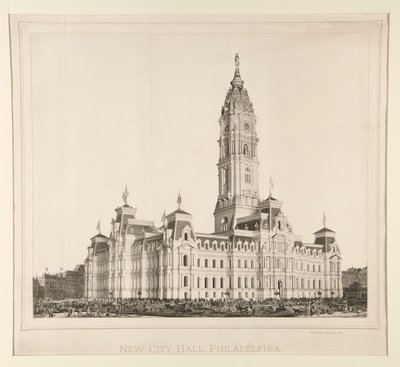 Det nye rådhuset, Philadelphia av Unknown
