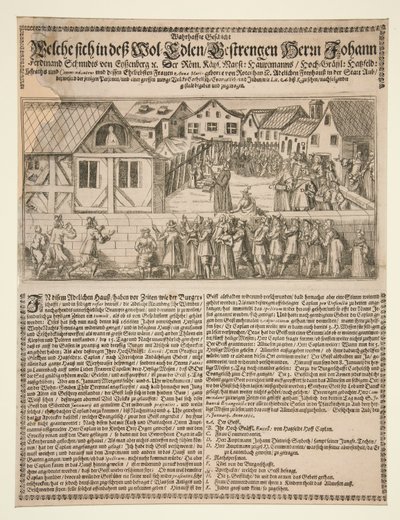 Religiøs scene med predikant av Unknown