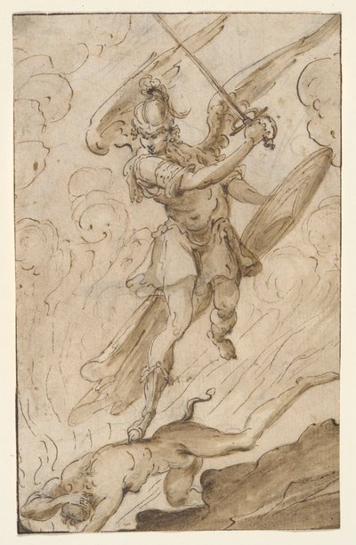 Saint Michael overvinner djevelen av Unknown