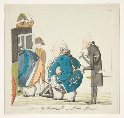 Suite de la Promenade au Palais-Royal (etter promenaden ved Palais-Royal) av Unknown