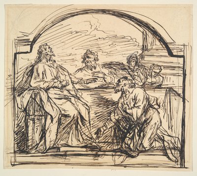 Kveldsmat på Emmaus av Unknown