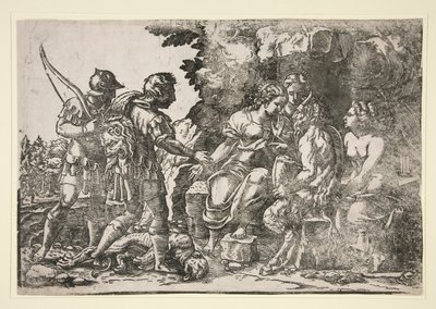 Thetis anbefaler Achilles til Chirons veiledning av Unknown