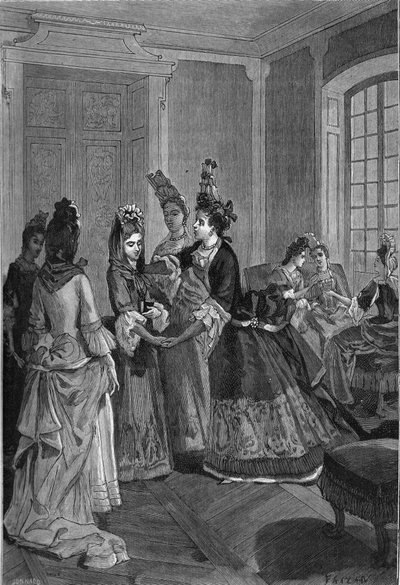 1685-1686: Nye katolikker. Gravering fra 1800-tallet. I «Histoire de France» av Jules Michelet av Unknown artist