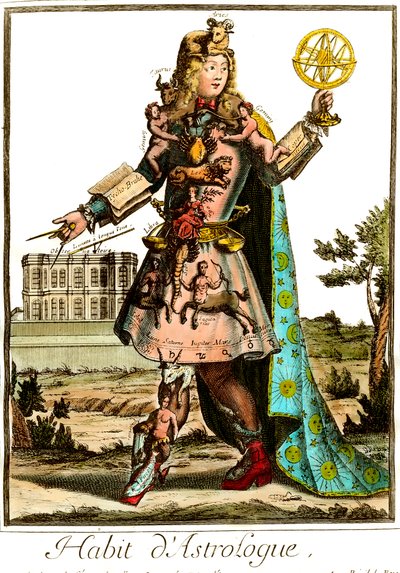 1600-talls astrologdrakt. Privat samling. av Unknown artist