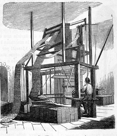 1801 Jacquard vevstol. 1800-talls gravering. av Unknown artist